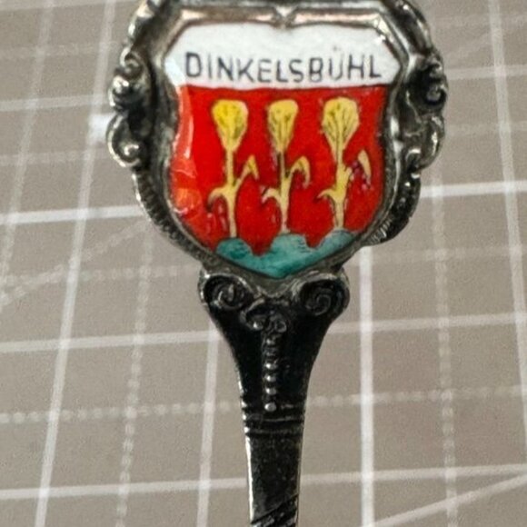 Dinkelsbühl Souvenir Collector Spoon Silver & Enamel - Picture 2 of 4